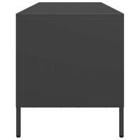 Tv-meubel 135x39x43,5 cm koudgewalst staal zwart - thumbnail