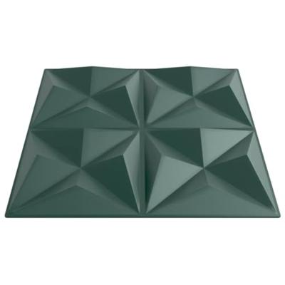 VidaXL 48 st wandpanelen origami 12 m² 50x50 cm xps groen