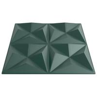 VidaXL 48 st wandpanelen origami 12 m² 50x50 cm xps groen - thumbnail