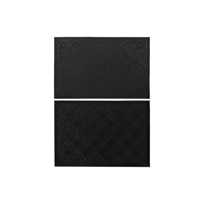 Deurmat DKD Home Decor Zwart Rubber 2 Stuks (60 x 40 x 0,3 cm) Deurmat DKD Home Decor Zwart Rubber 2 Stuks (60 x 40 x 0,3 cm)