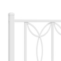 Bedframe met hoofd- en voeteneinde metaal wit 180x200 cm - thumbnail