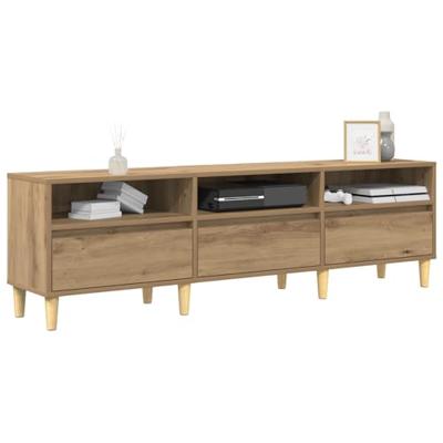 TV-kast artisanaal eikenkleurig 150 x 30 x 45 cm Bewerkt hout