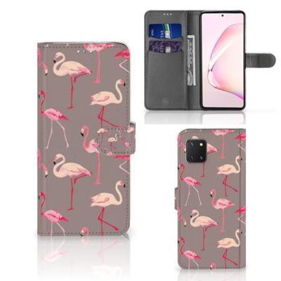 Samsung Note 10 Lite | Telefoonhoesje | Met pasjeshouder | Flamingo