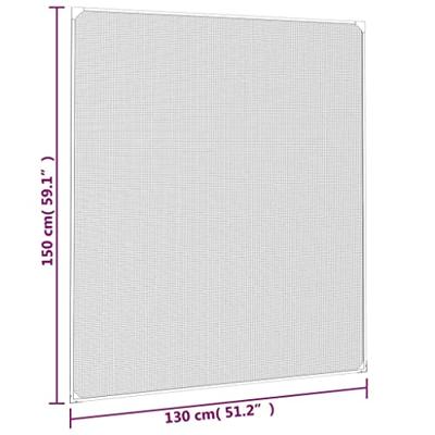 VidaXL Insectenhor voor ramen magnetisch 130x150 cm wit