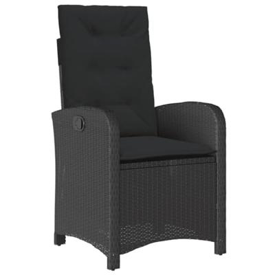 9-delige Tuinset poly rattan zwart