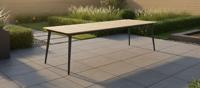 Reims dining table 200x100x76 light grey steel/acacia teak look Eurofar - Eurofar - thumbnail