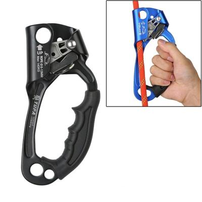 XINDA TP-8606 outdoor rotsklimmen antenne werk anti-val handheld touw grijper voor 8-12mm diameter touw rechts (zwart)
