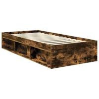 Bedframe met lade Gerookt eiken 90 x 200 cm Massief grenenhout - thumbnail