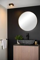 Lucide BRICE-LED - Plafonnière Badkamer - LED Dimb. - 1x8W 3000K - IP44 - Zwart - thumbnail
