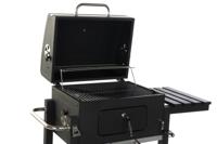 Houtskoolbarbecue met Deksel en Wielen DKD Home Decor Zwart Metaal Staal 140 x 60 x 108 cm (140 x 60 x 108 cm) - thumbnail