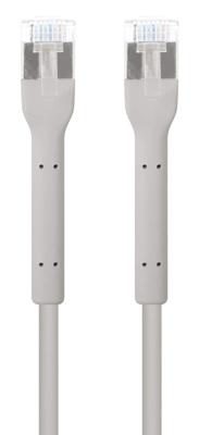 Intellinet 745130 RJ45 Netwerkkabel, patchkabel CAT 6A F/FTP 1.0 m Grijs Flexibel, Afscherming totaal, Halogeenvrij 1 stuk(s)