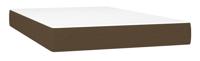 Boxspring met matras stof donkerbruin 120x200 cm - thumbnail