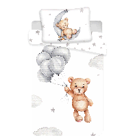 Sweet Home peuterdekbedovertrek Teddybear & Ballonnen - 100 x 135 cm - thumbnail