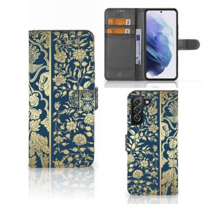 Samsung Galaxy S22 Plus Hoesje Beige Flowers Samsung Galaxy S22 Plus Hoesje Beige Flowers