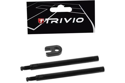 Trivio - ventielverlenger set zwart 80mm inclusief gereedschap