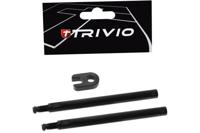 Trivio - ventielverlenger set zwart 80mm inclusief gereedschap - thumbnail