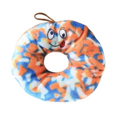 LG Imports knuffel donut junior 15 cm pluche oranje/blauw