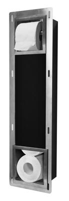 L'Aqua RVS inbouw toiletrolhouder met reserverolhouder L'Aqua RVS inbouw toiletrolhouder met reserverolhouder