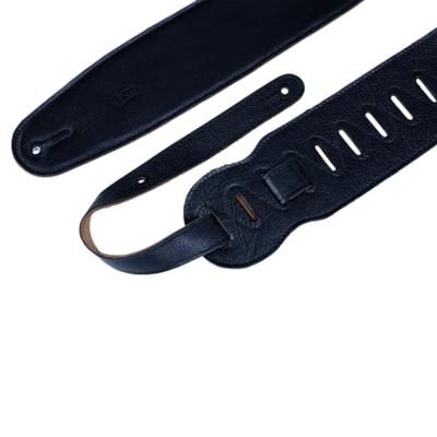 Levys Leathers M4GF-BLK gevoerd lederen gitaarband, zwart