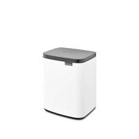 Brabantia Bo afvalemmer 7 liter met kunststof binnenemmer white - thumbnail