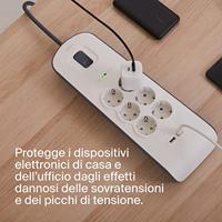 Belkin Spanningsbeveiliger met 6 stopcontacten en 2 USB-poorten stekkerdoos - thumbnail