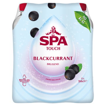 Water spa touch sparkling blackcurrant fles 500ml | 6 stuks Water spa touch sparkling blackcurrant fles 500ml | 6 stuks
