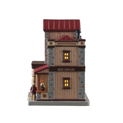 Lemax the beer meister home brewing supplies verlicht kersthuisje Harvest Crossing 2025