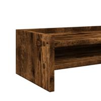 VidaXL Monitorstandaard 42x24x16 cm bewerkt hout gerookt eikenkleurig - thumbnail
