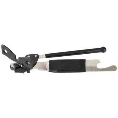 Fackelmann basic blik- en flesopener 15 cm zilver/zwart