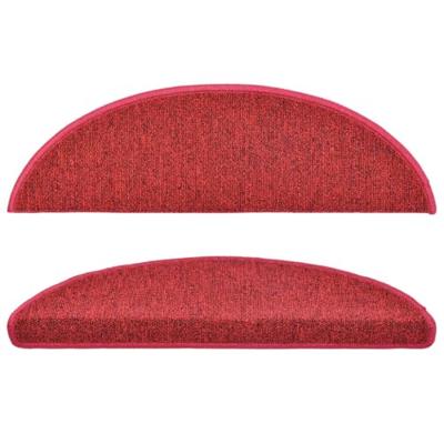 VidaXL Trapmatten 15 st 56x17x3 cm bordeaux halfrond VidaXL Trapmatten 15 st 56x17x3 cm bordeaux halfrond