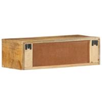 Tv-meubel wandmontage 60x30x19 cm massief ruw mangohout - thumbnail