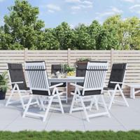 Stoelkussens 6 st hoge rug oxford stof antracietkleurig - thumbnail