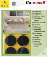 Fix-o-moll viltglijder Ø25mm bruin - thumbnail