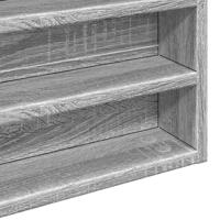 Vitrinekast 100x8,5x50 cm bewerkt hout grijs sonoma eikenkleur - thumbnail