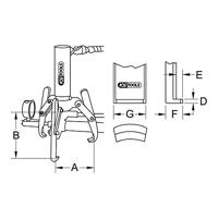 KS Tools 6400310 Poelietrekker Aantal haken: 3 - thumbnail