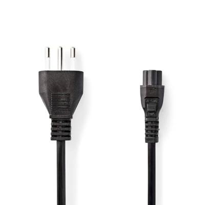 Nedis Stroomkabel | Italie Male | IEC-320-C5 | Recht | Recht | Vernikkeld | 2.00 m | Rond | PVC | Zwart | Label - CEGL11320BK20 Nedis Stroomkabel | Italie Male | IEC-320-C5 | Recht | Recht | Vernikkeld | 2.00 m | Rond | PVC | Zwart | Label - CEGL11320BK20