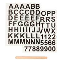 Creativ Company Rub-on stickers, letters en cijfers, h: 17 mm, b: 17 mm, vel 12,2x15,3 cm, zwart, 1 doos - thumbnail
