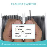Polymaker PF01001 PolyLite Filament ASA UV-bestendig, Weerbestendig, Hittebestendig 1.75 mm 1000 g Zwart 1 stuk(s) - thumbnail