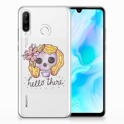 Silicone Back Case Huawei P30 Lite Boho Skull Silicone Back Case Huawei P30 Lite Boho Skull