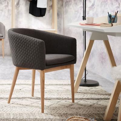 Kave Home eetkamerstoel 'Harlan' stof, kleur donkergrijs Kave Home eetkamerstoel 'Harlan' stof, kleur donkergrijs