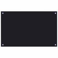 VidaXL Spatschermen keuken 2 st 80x50 cm gehard glas zwart - thumbnail