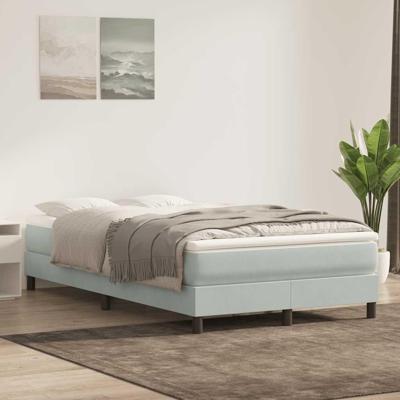 Boxspring zonder matras fluweel lichtgrijs 120x220 cm
