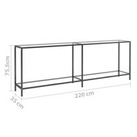 Wandtafel 220x35x75,5 cm gehard glas transparant - thumbnail