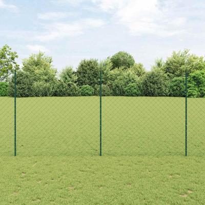 VidaXL Hek met paal groen 1,5 x 10 m staal en pvc