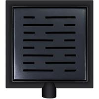 Wiesbaden Doucheput met Flens - Zijuitlaat - 20x20cm - Mat Zwart - thumbnail