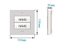 m-e modern-electronics 41026 Belknop Met naambord Eengezinswoning RVS 8-24 V AC/DC/1 A - thumbnail