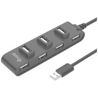 Equip 128957 7-port usb 2.0 hub, usb 2.0, usb 2.0, 480 mbit/s, black - thumbnail