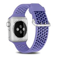 Bandje met gaatjes - Lavendel - Geschikt voor Apple Watch 44mm / 45mm / 46mm / 49mm - thumbnail