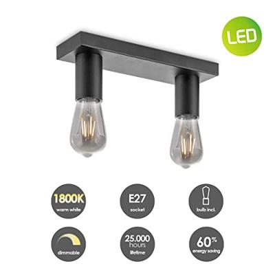 Light depot - opbouwspot Nitro 2 lichts - zwart - Outlet Light depot - opbouwspot Nitro 2 lichts - zwart - Outlet