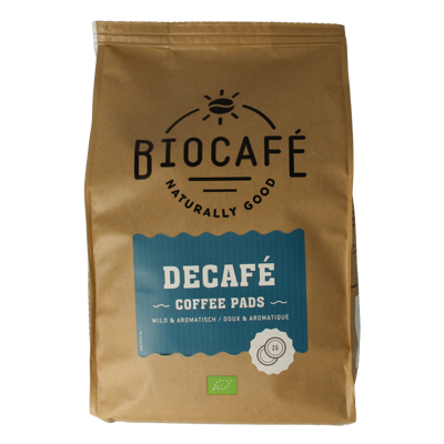 Coffee pads caffeinevrij bio 36 Stuks